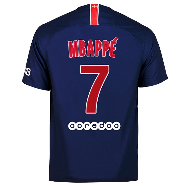 Maillot Football Paris Saint Germain Domicile Mbappe 2018-19 Bleu